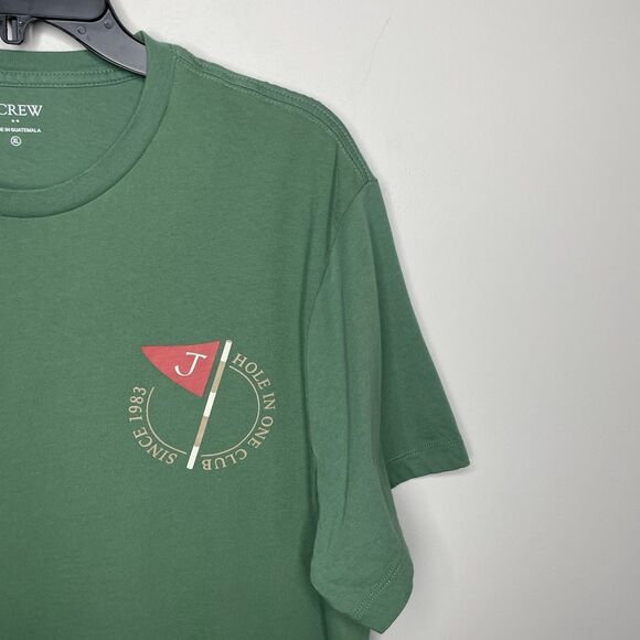 J.CREW Golf Graphic Tee Men XL Green T-Shirt NEW Hole In One Club BZ156 - Picture 2 of 8